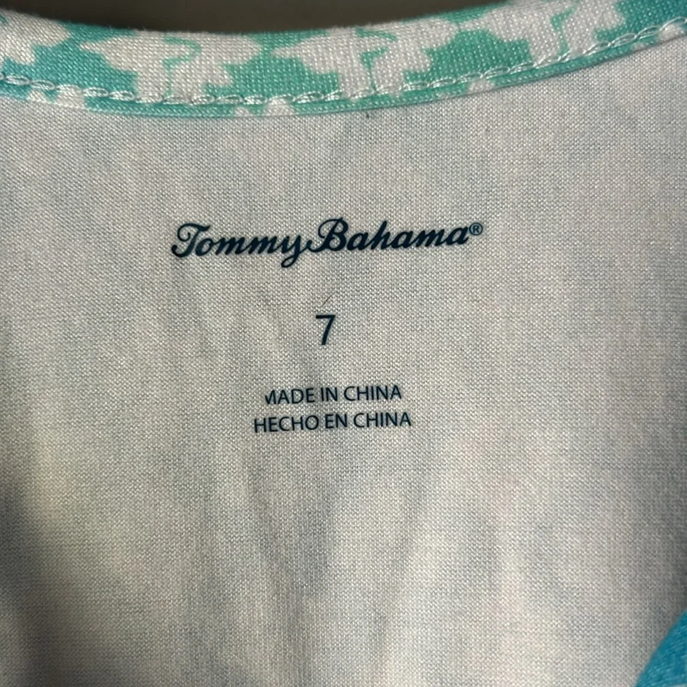 TOMMY BAHAMA Girls Blue Tiered Tank Summer Dress